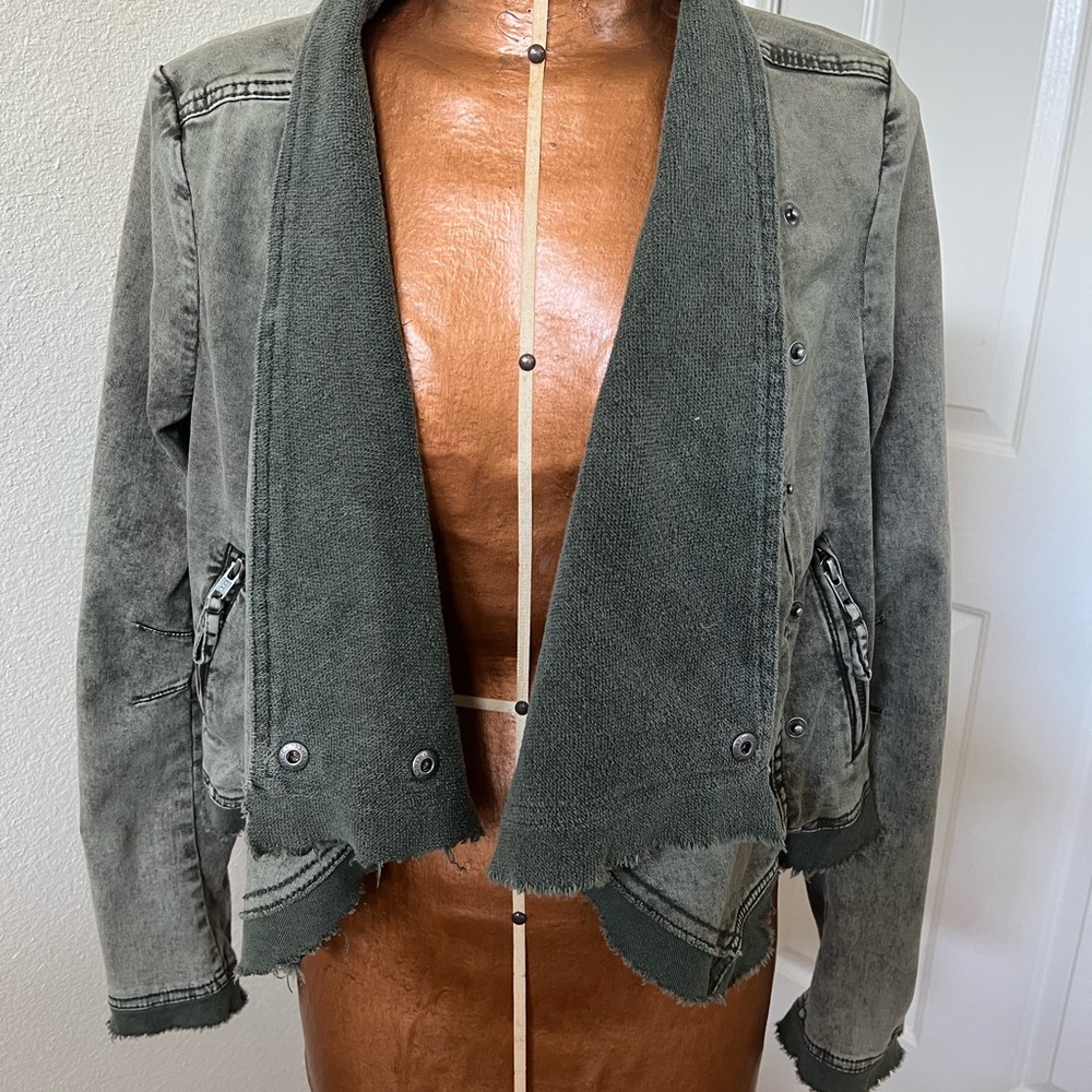 Free People Cotton Olive Jacket